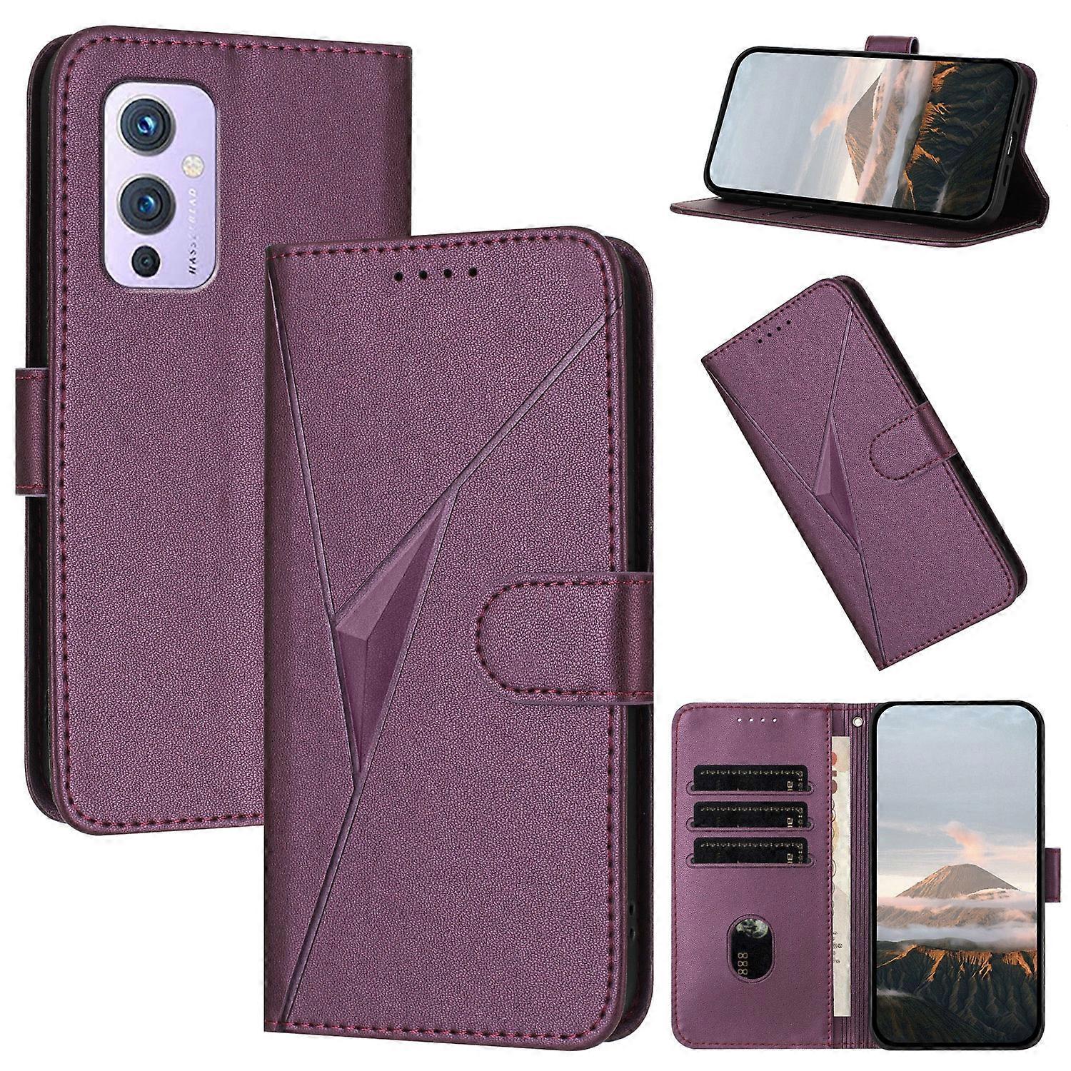 Triangle Pattern Buckle Clasp Leather Phone Case