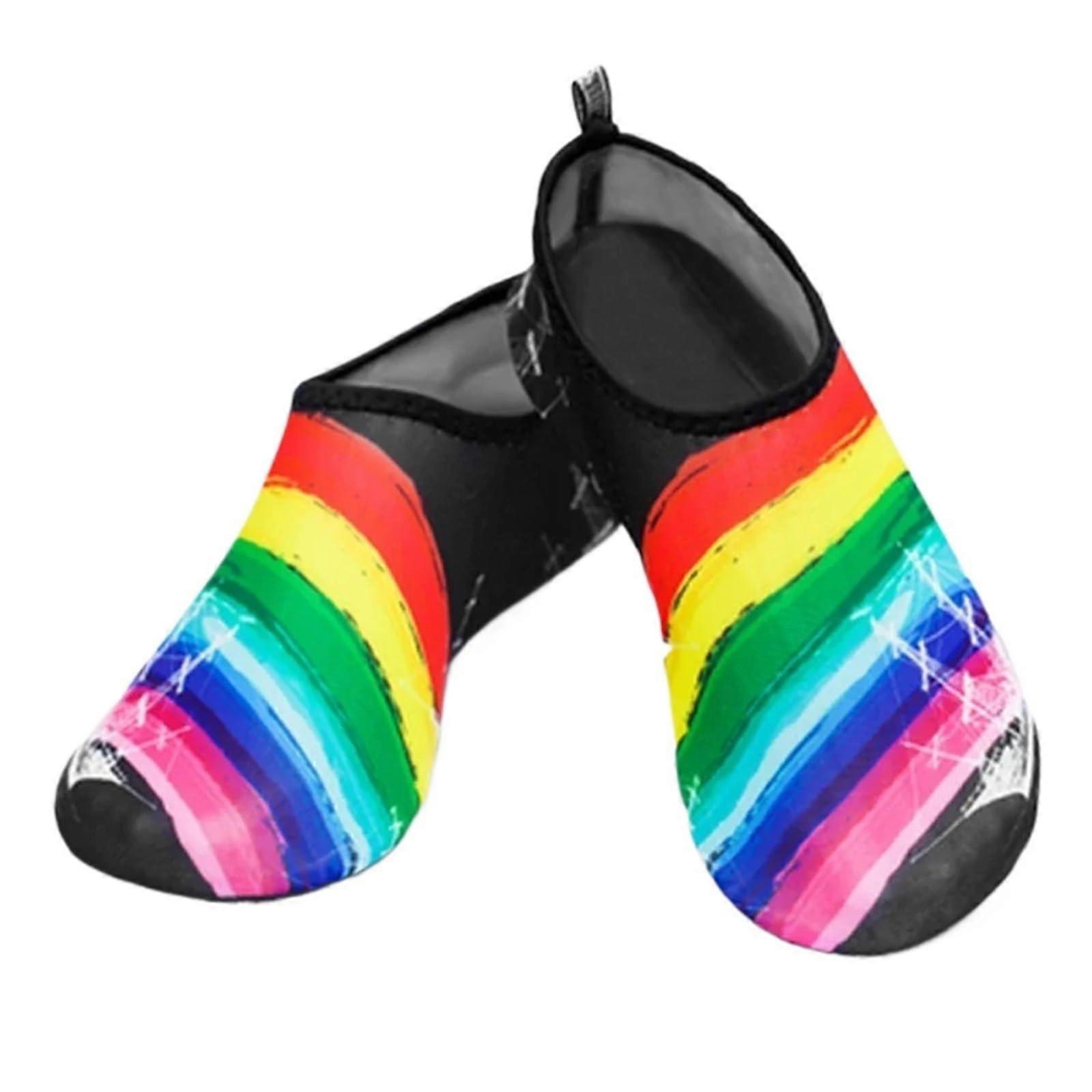 Strand Socken - 2 Paar Strandsocken Tauchschuhe Damen & Herren Aquaschuhe Barfuß Sneaker Surfen Tauchen (XXL 42-44, Color1)