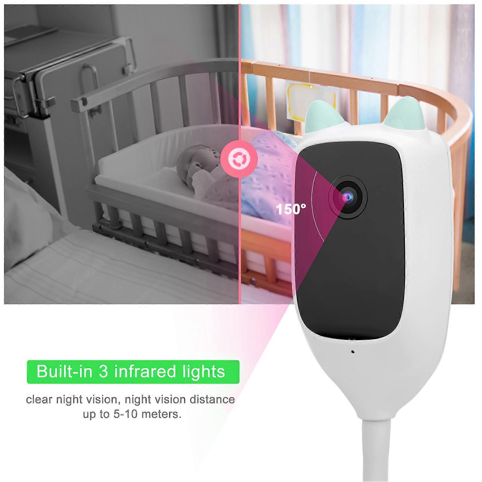 1080P Wifi Baby Monitor Temperature Motion Detection Night Vision 2-Way o Home CCTV