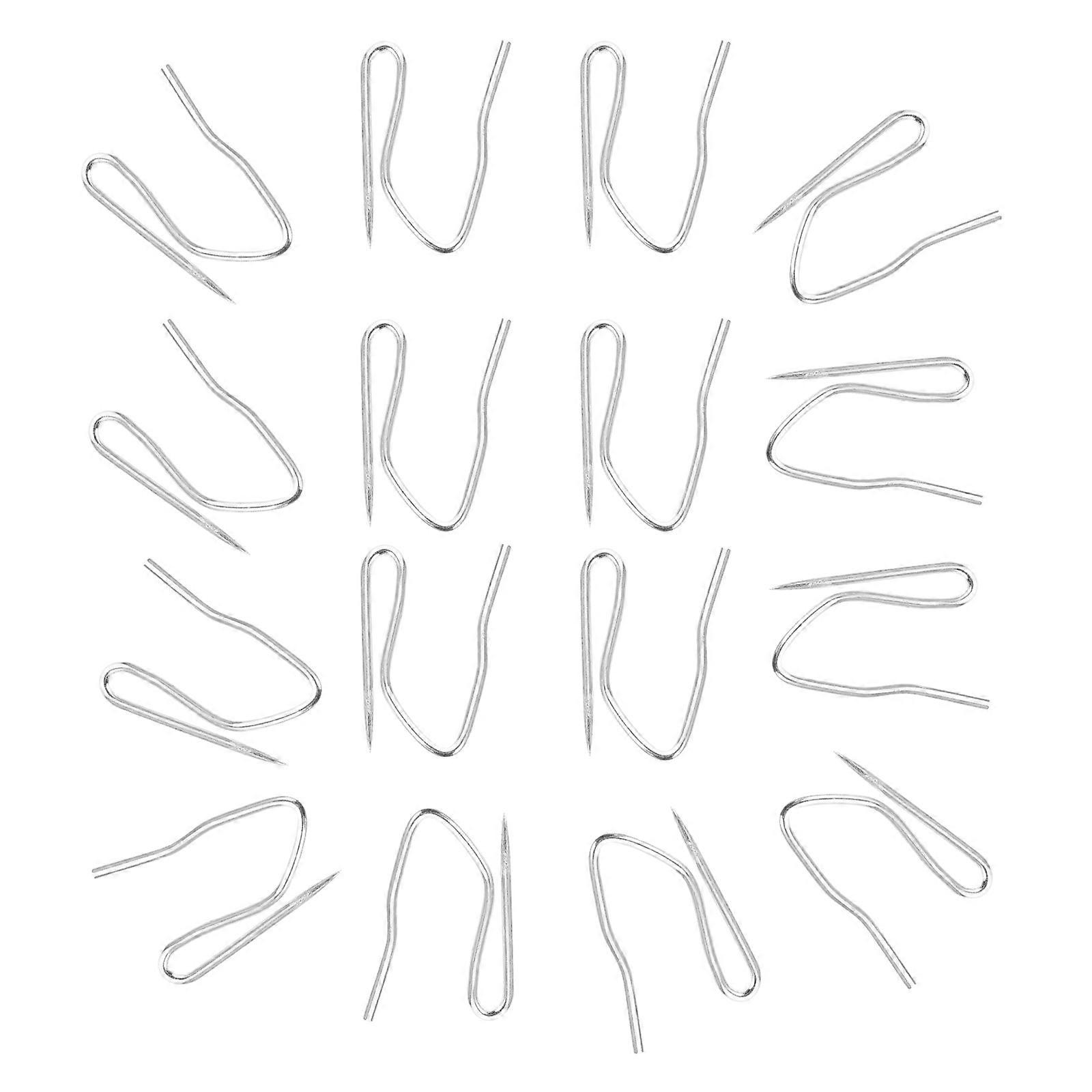 Silver Iron Hooks for Home SShaped Bathroom Curtain Hooks 100 Pcs