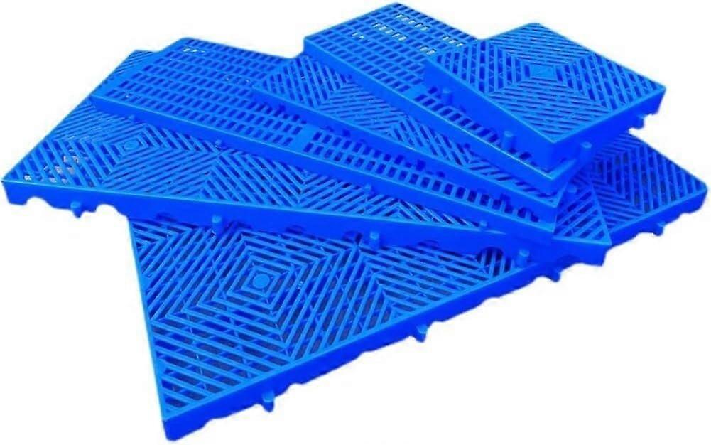 Lightweight drainage floor tiles Garages Warehouses Yards Goods pallets Blue