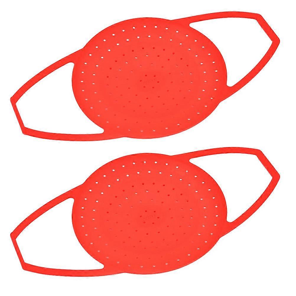 Multi Functional Steamed Rack Foldable Steamer Racks For Steaming Food Easy Cleaning Cooking Appliance Red 2Pcs