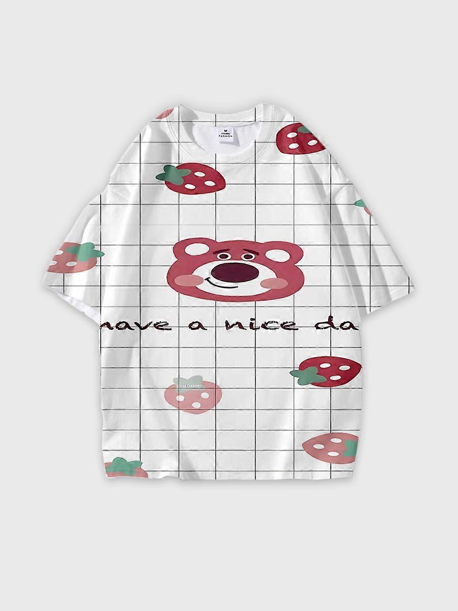 T-shirt round neck Pattern loose short sleeve JW4853