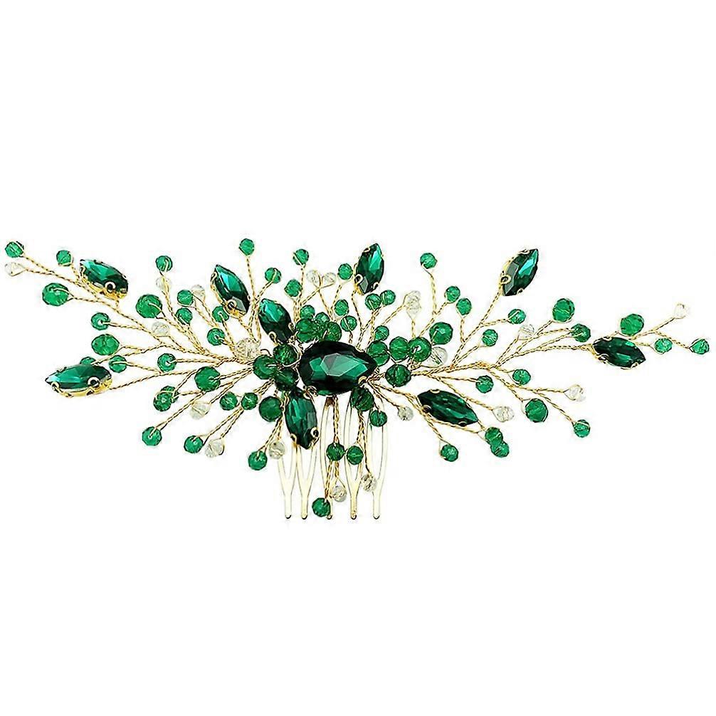 Green Wedding Hair Accessories For Brides, Hair Comb, Hair Pieces, Hair Pin, Comb, Hair Clip, Hair Accessories For Green Wedding Hair
