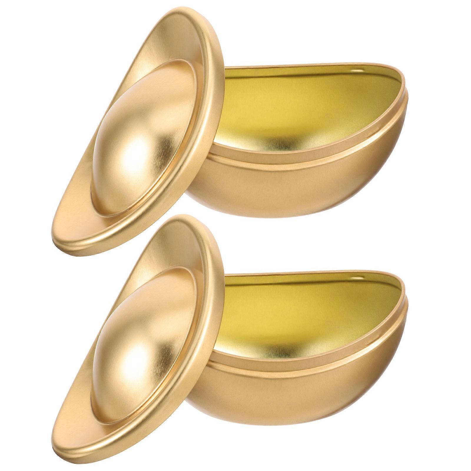 Ingot Shape Candy Box Fine Workmanship Storage For Small Items 2Pcs