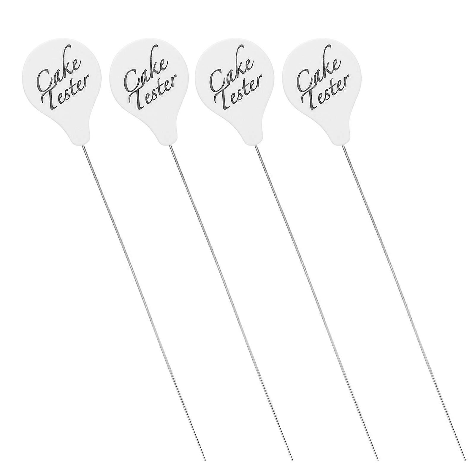 Cake Tester Stainless Steel Cake Tester for Baking Use 4Pcs White Set