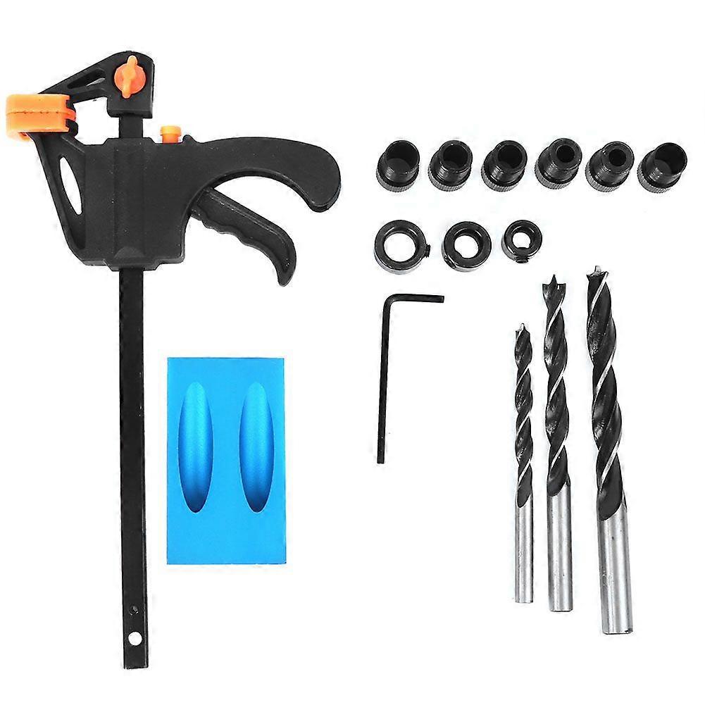 Woodworking Oblique Hole Locator Positioner 15 Degree Angle Drill Guide Set DIY Carpentry ToolsYMJJ