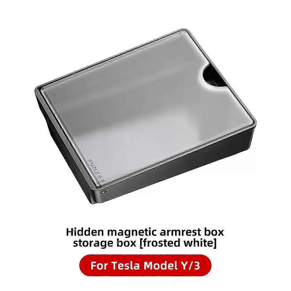 Magnetic Center Console Hidden Storage Box Fit For Tesla Model 3 Y Armrest Hidden Organizer Fit For Tesla Hidden Storage Box Accessory
