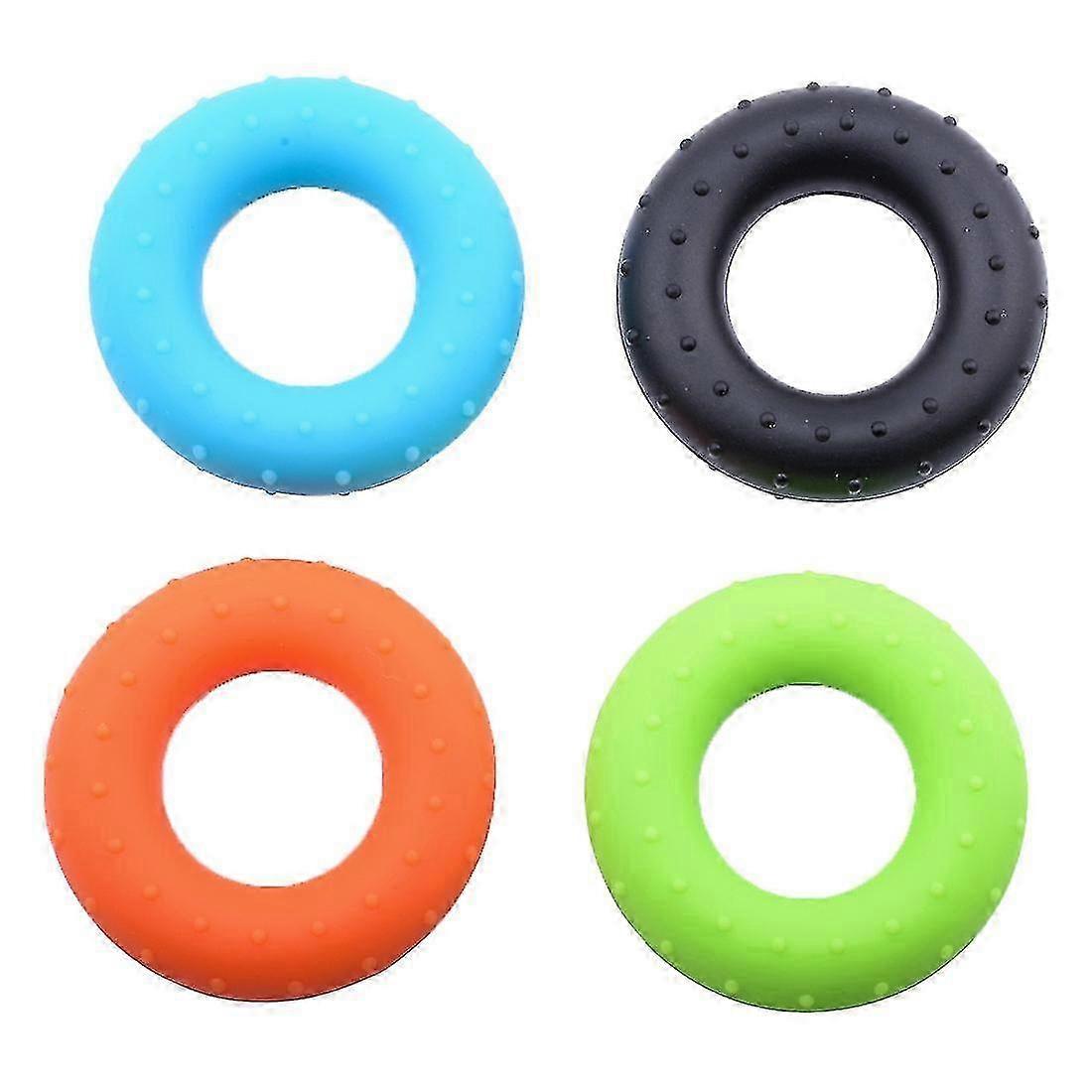 Kit de renforcement de la poignée de main - 4 anneaux de préhension d’exercice en silicone pour les doigts et l’avant-bras pour l’entraînement à l’arthrite et à la physiothérapie