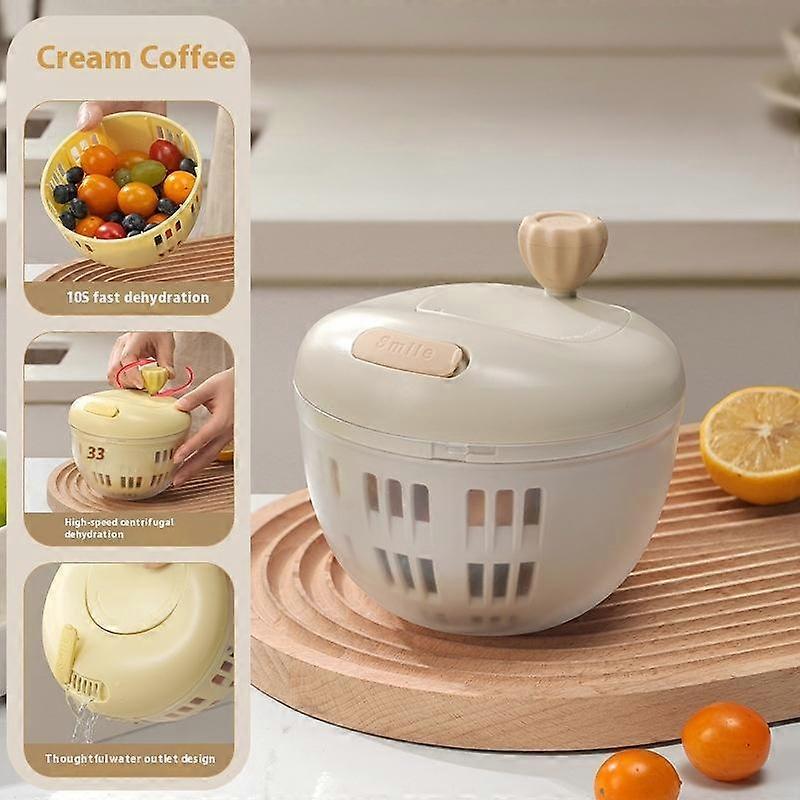 Drain And Spin Dryer Vegetable Washing Basin Food Grade Plastic Fruit Vegetable Dehydrator Fresh-keeping