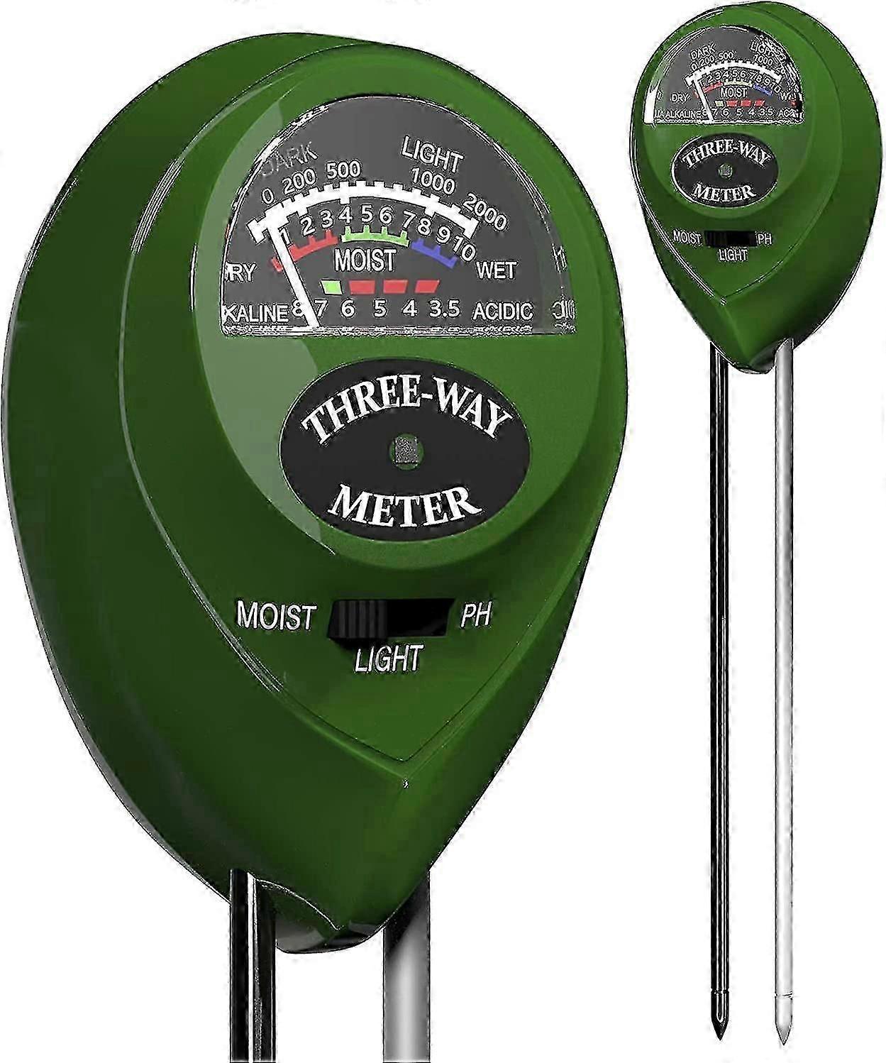 Soil Ph Tester 3 In 1, Kit Plant Care With Moisture Test