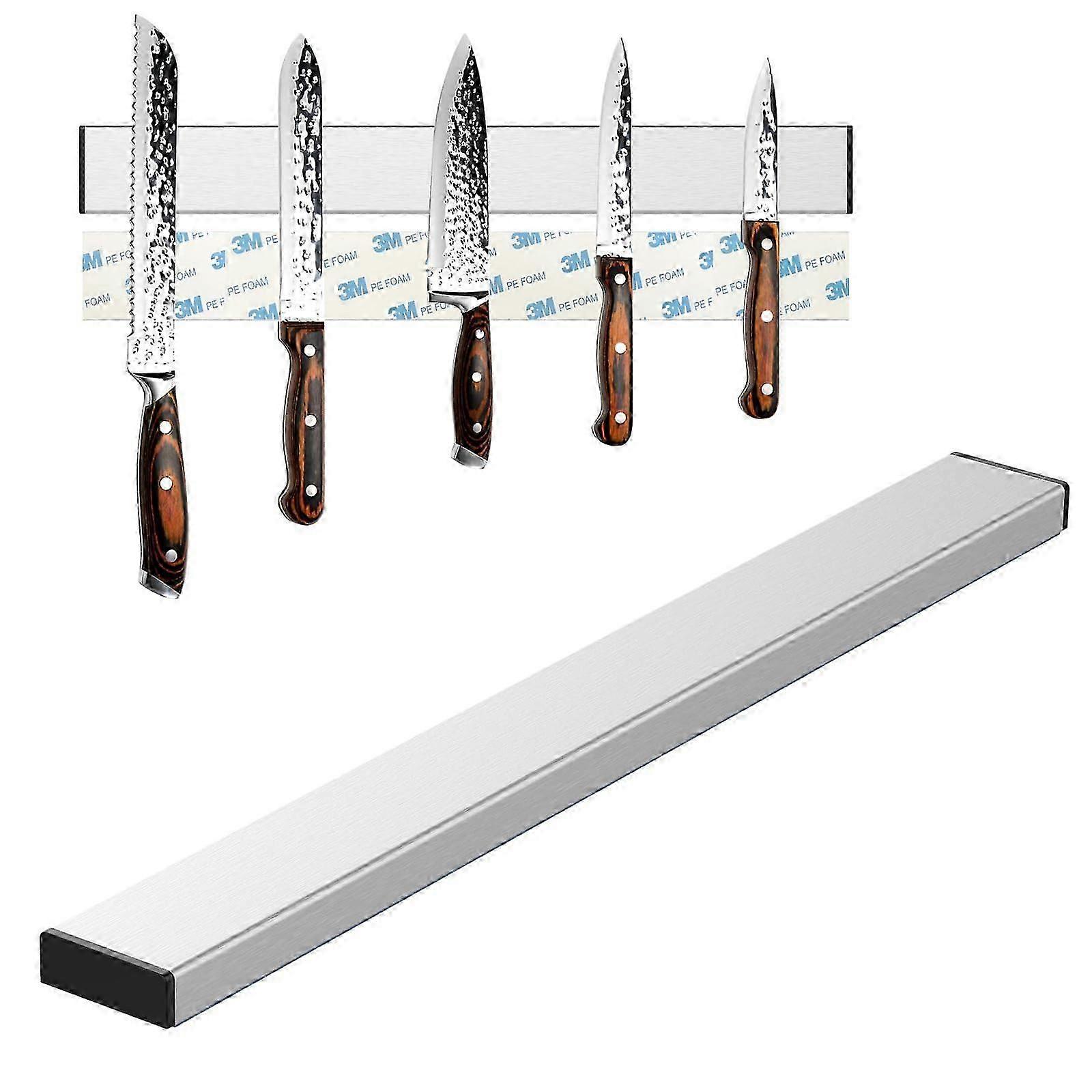 Magnetic Strip Knife Self-adhesive 30cm, Magnetic Knife Holder That Can Be Mounted Without Drilling, Magnetic Strip Knife Block Made Of Stainless Stee