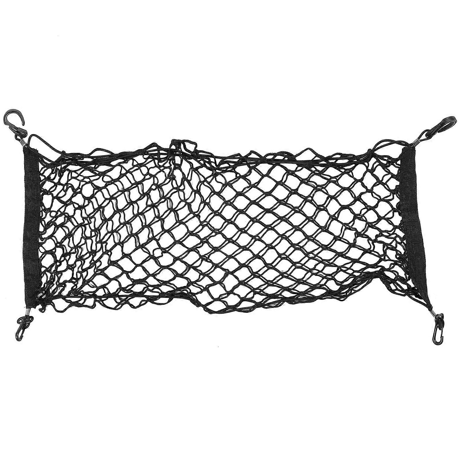 Heavy Duty Cargo Net for SUV and Pickup, Adjustable Luggage Net with Spacious Storage for Car Trunk Organization