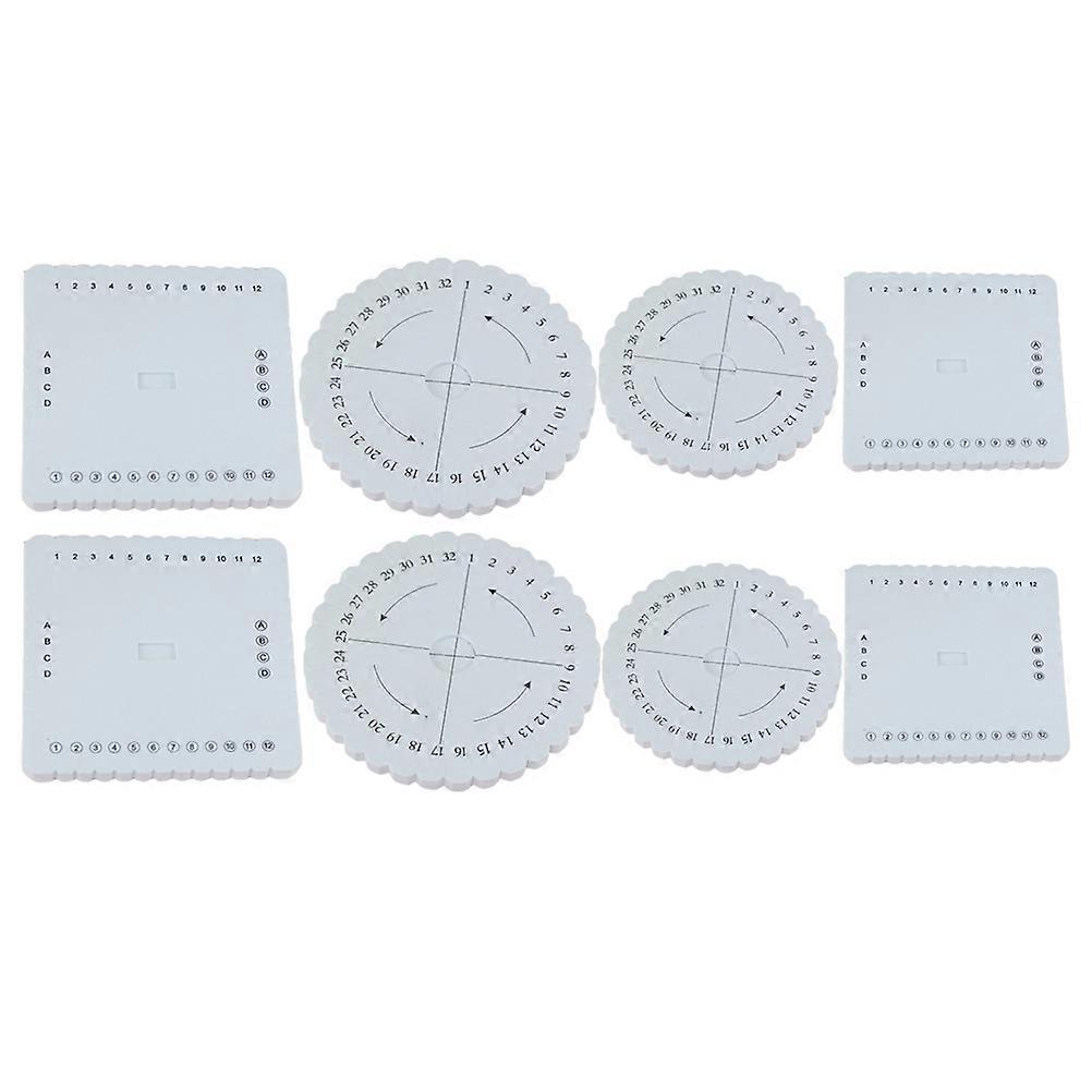 Portable Handheld EVA Weaving Tools for Knitting Includes Round and Square 8pcs