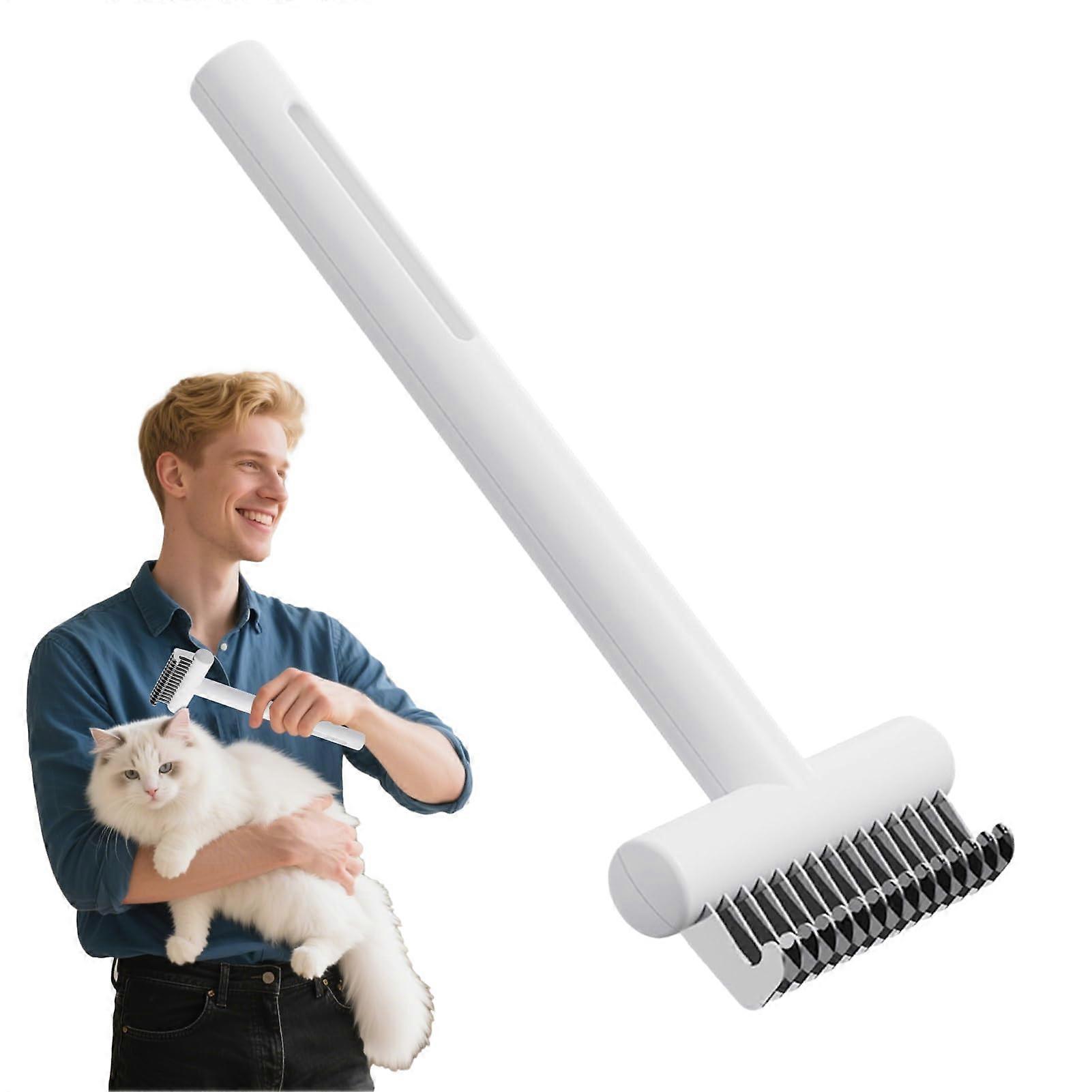 Dog Brush for Shedding - Dematting Tool for Long-Haired Dogs and Cats - Pet Grooming Comb for Puppies and Kittens