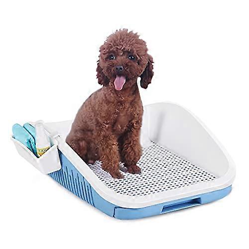 Puppy Potty Tray With Hanging Storage Box, Drawer-Style, Splash-Proof, Portable Puppy Pad Holder 42x34x12 cm