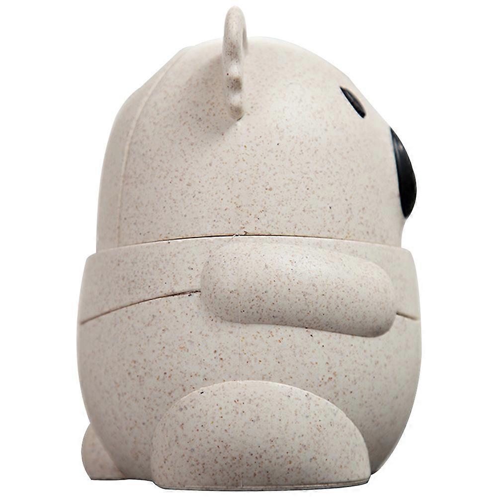 Koala Shaped Toothpick Holder in Beige Plastic for Home Storage Simple Design Lightweight and 3.5 x 2.8 x 4.1 inches
