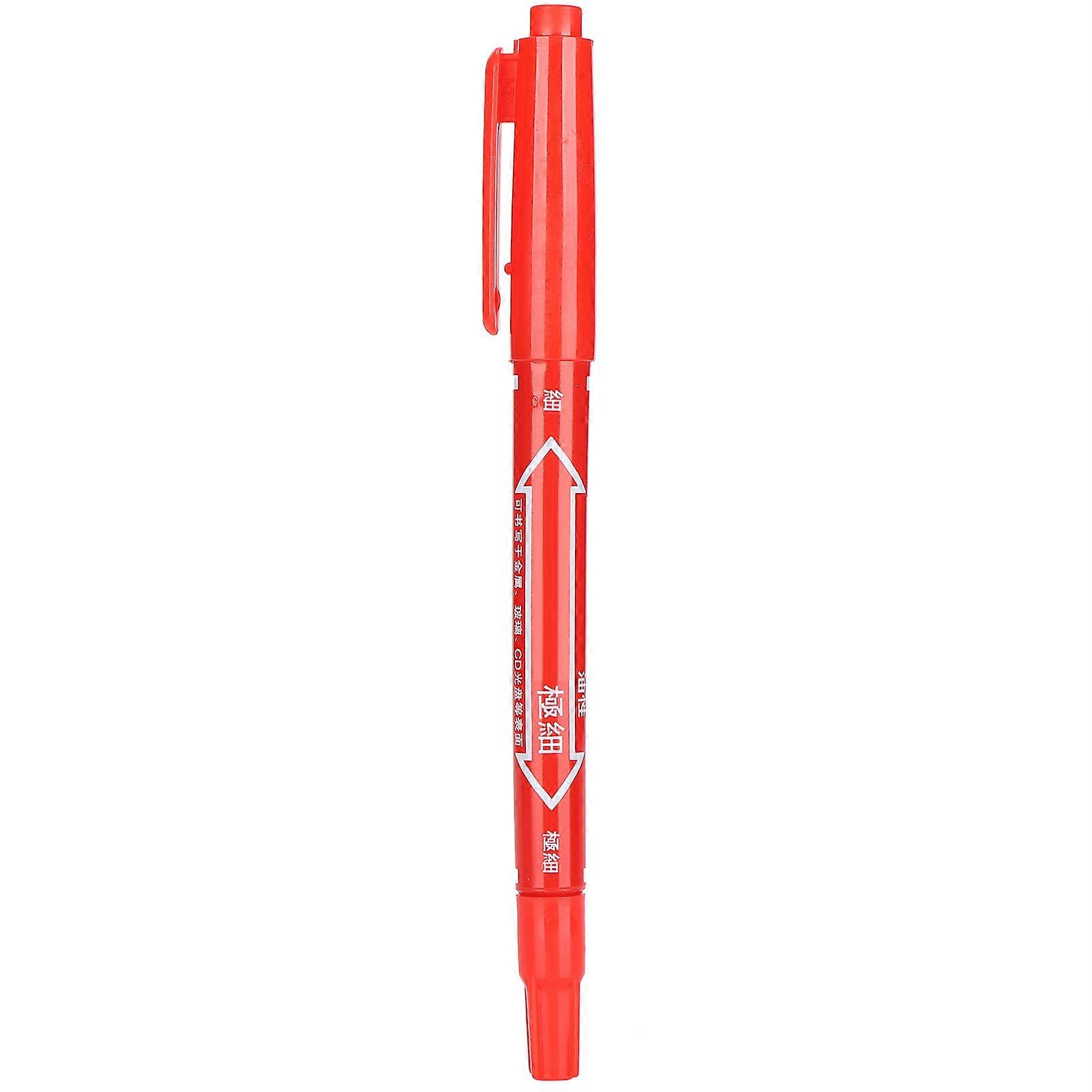 10pcs QuickDrying Marker Pen DoubleEnd Art Drawing Writing Colored Marker Set(Red )