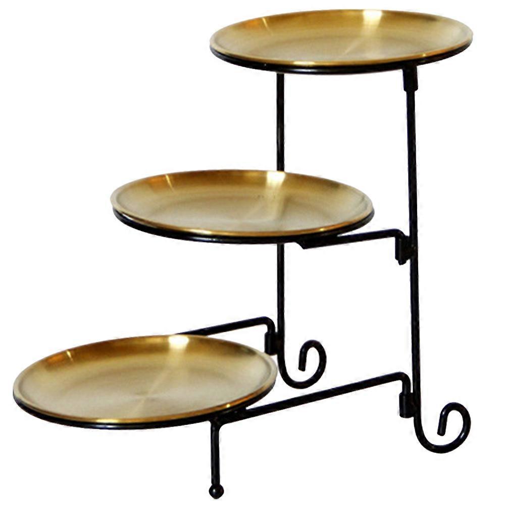 Fruit Platter Dessert Tray For Friends Family Members Picnic Outdoor Wedding Party Circular Plates Tiered Structure 1Set