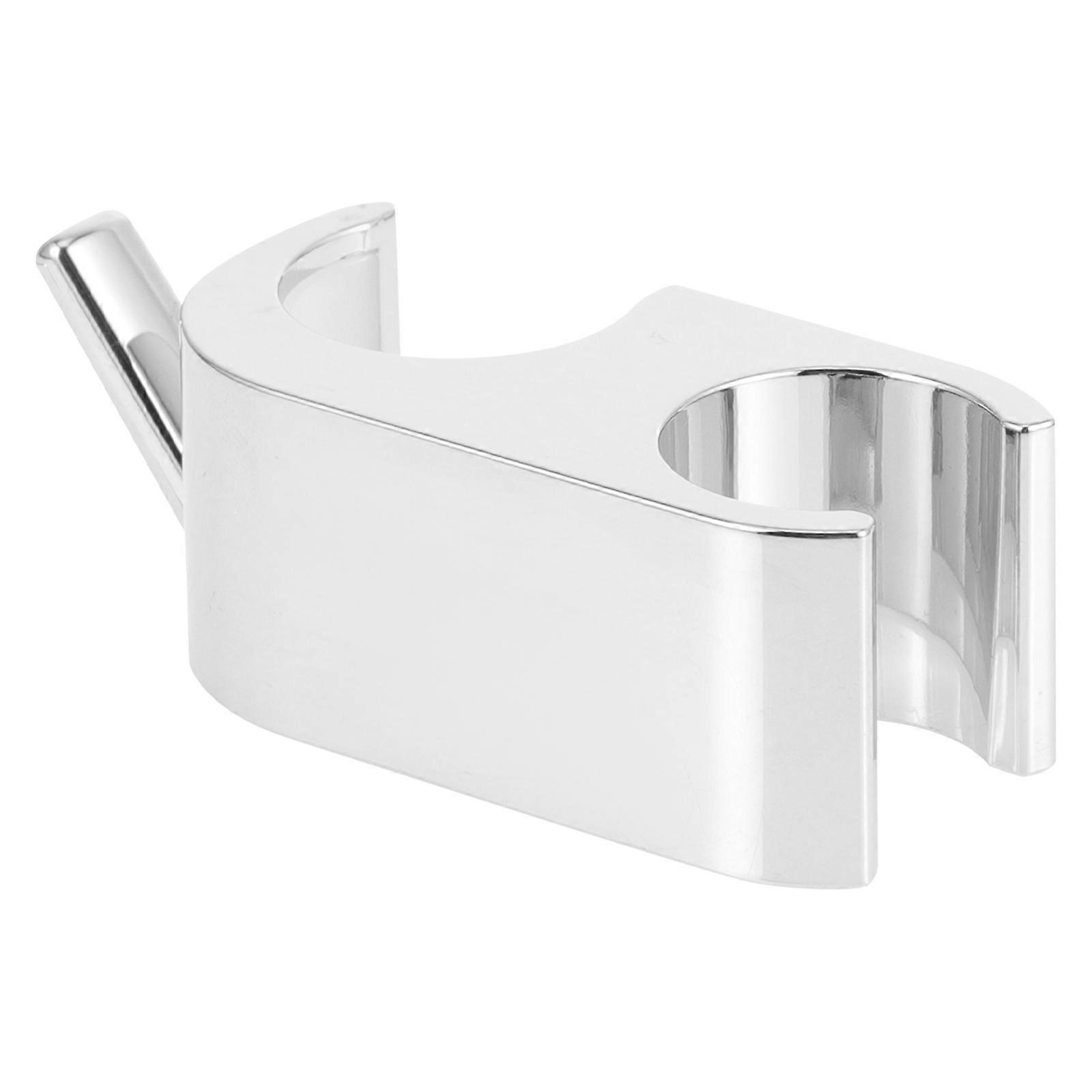 Shower Slide Bar Clamp for Bathroom Use Heavy Duty ABS Material Silver Color Adjustable Angle 6.3 Inches