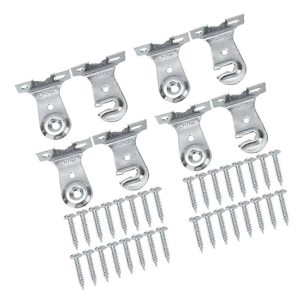 Metal Roller Shade Brackets Diy For Office Home Iron Material Single Round Opening Design Sturdy Spring Structure Beadless Lift 4 Sets