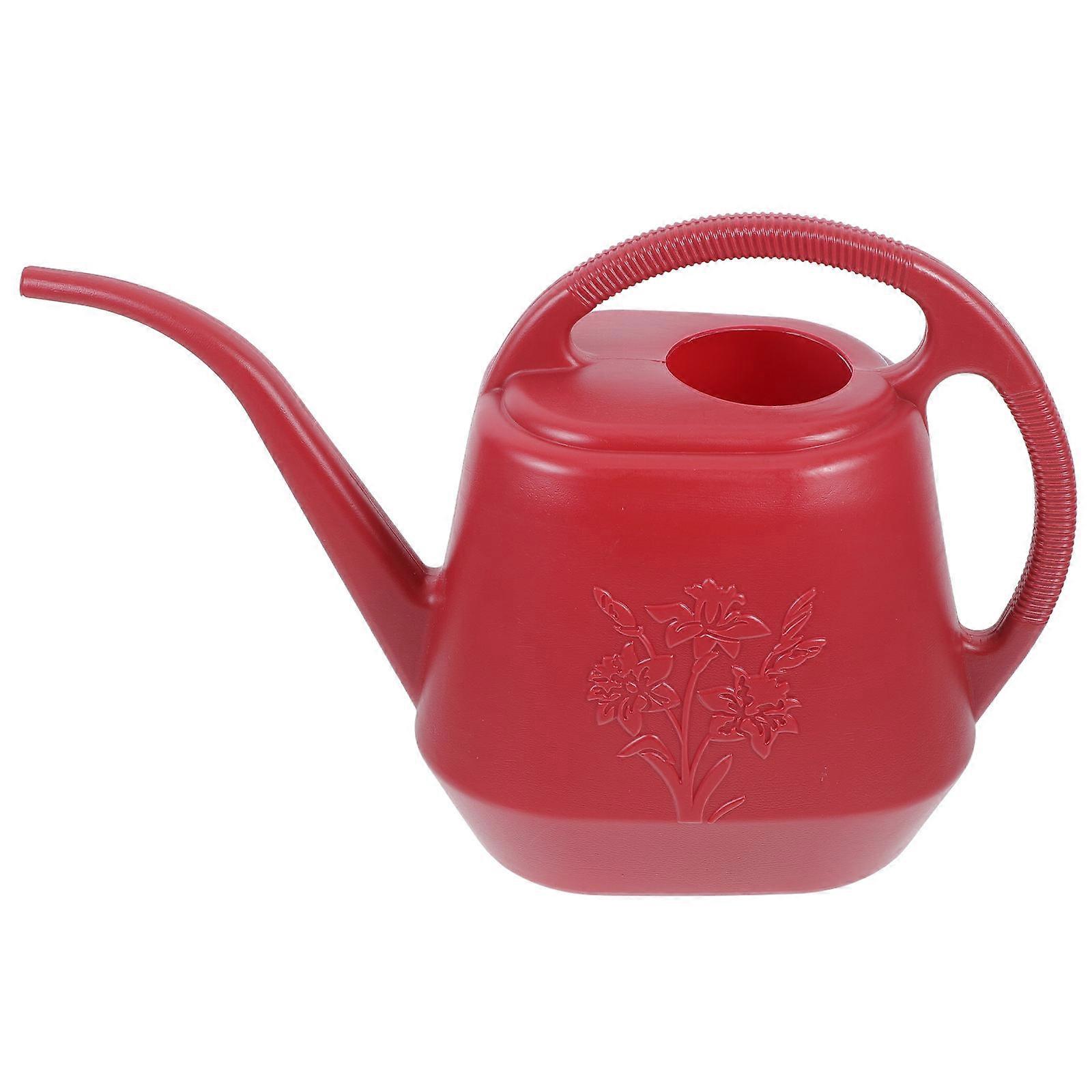 Red Watering Can with Long Spout for Gardening Use Made of Durable PP Material 0.5L Capacity