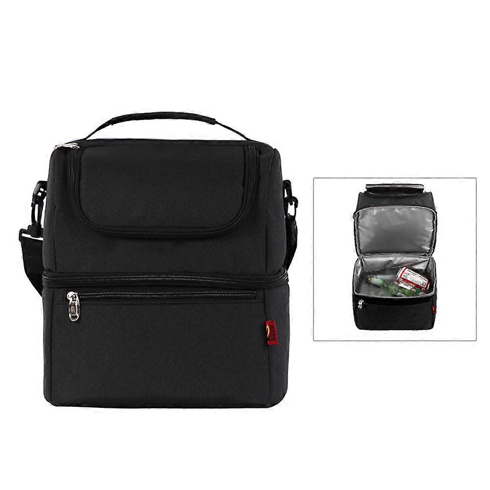 Reusable Lunch Tote Bag Portable Double Layer Multifunction Cooler Bag
