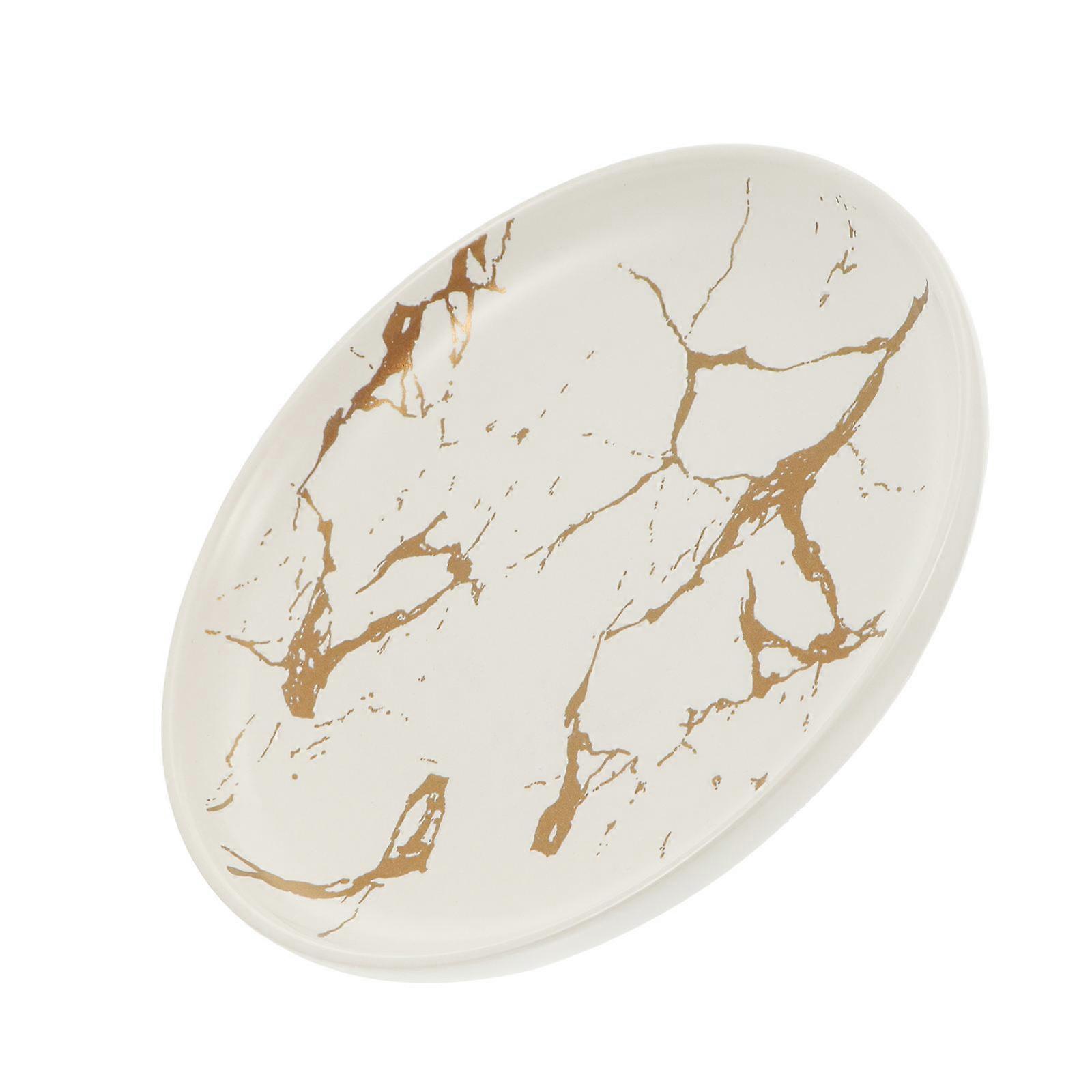 Ceramic Platter Dessert Tray Square Shape Practical Ceramic Plate 6 Inch 1Pc