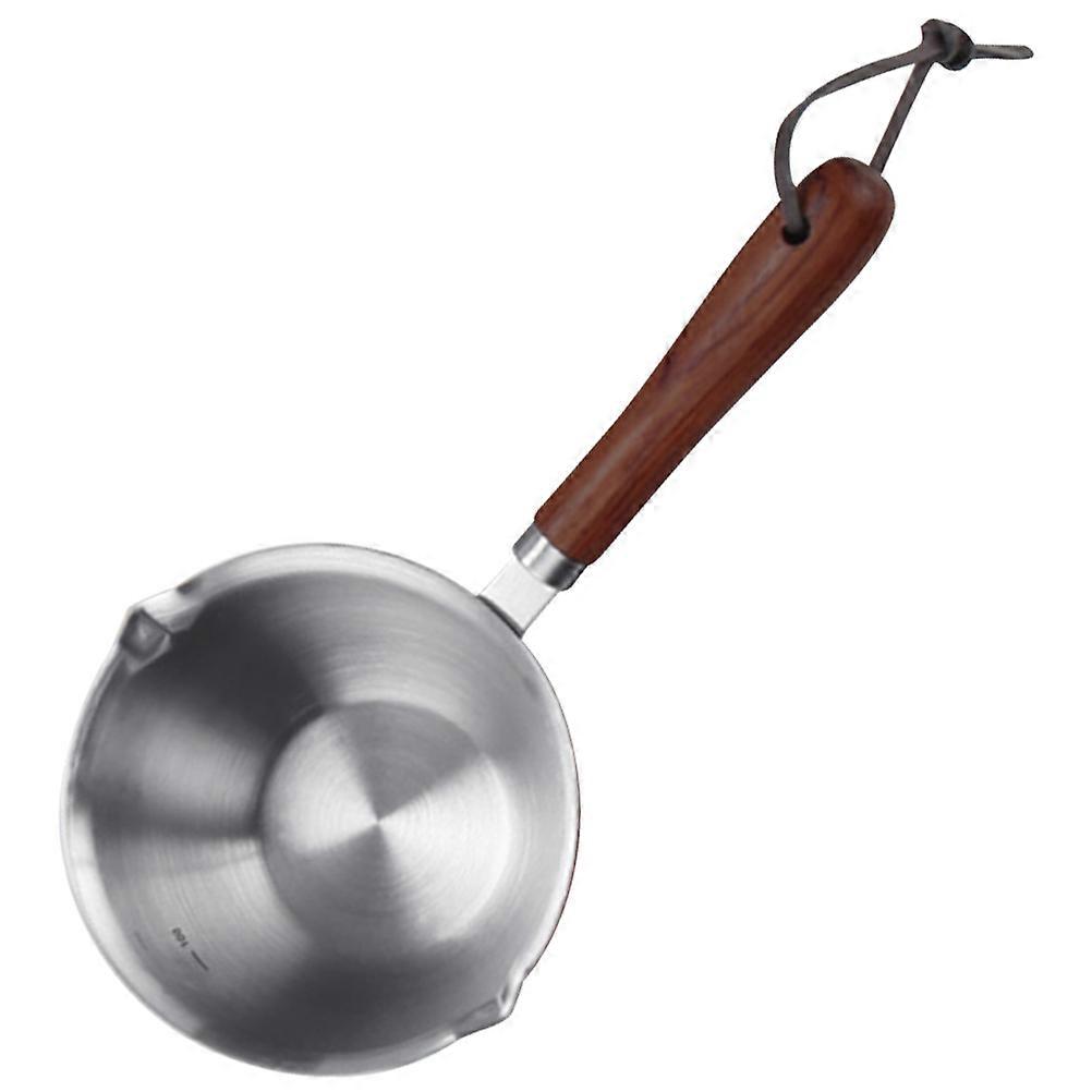 Stainless Steel Melting Pot with Ergonomic Handle and Pour Spouts for Convenient Storage Silver 1.5L