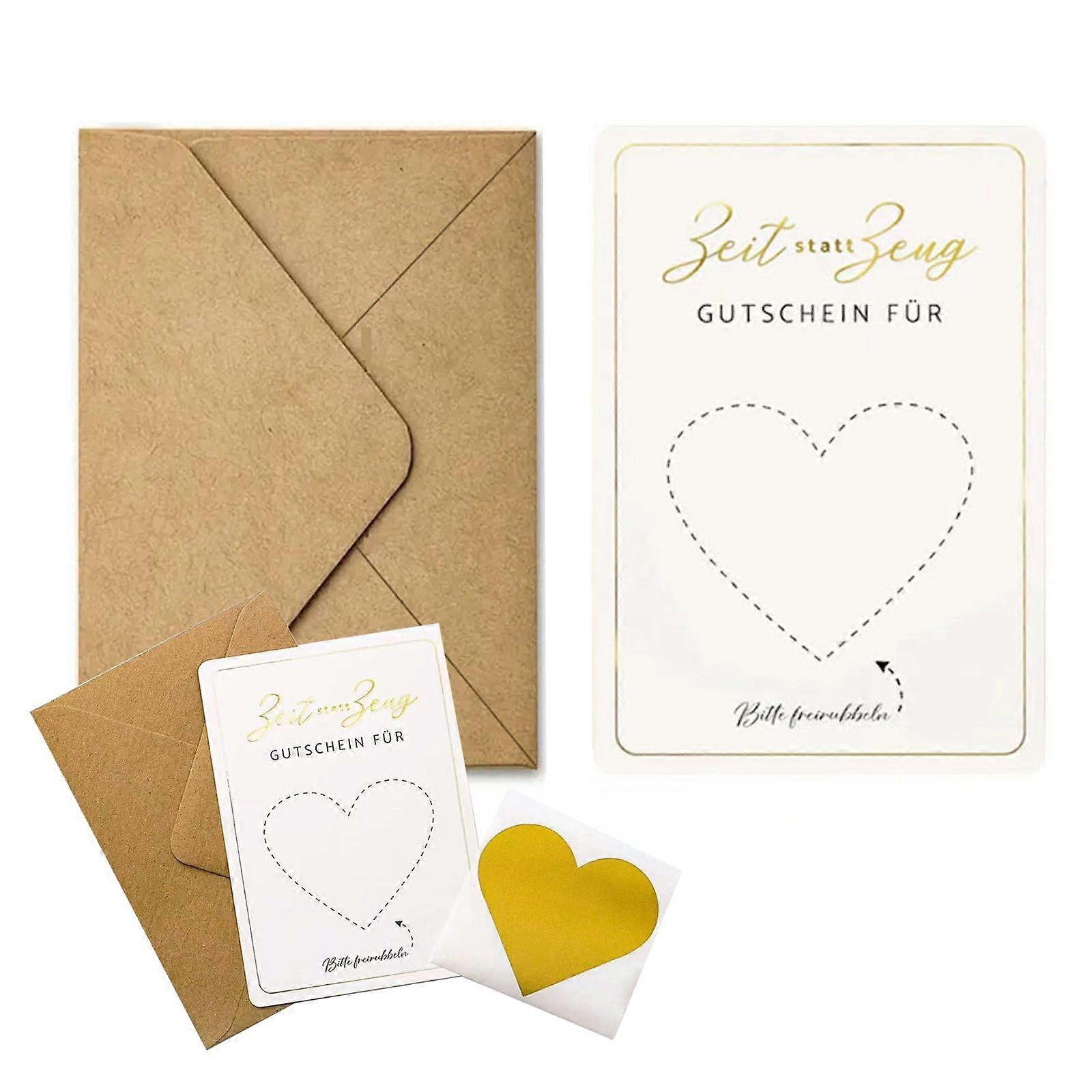 Scratch Off Birthday Card With Scratch Sticker For Labelling, Time Voucher Card For Time Together