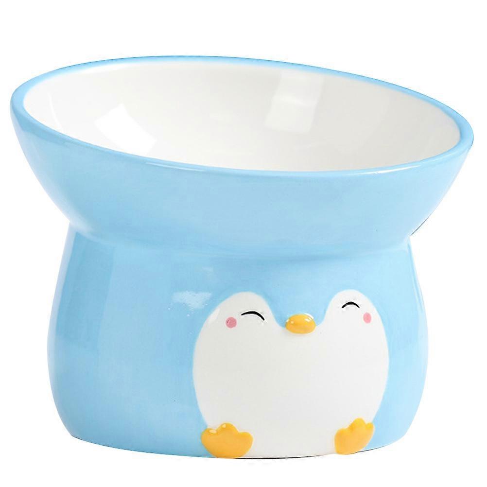 Elevated Cat Dish Pet Food Feeder Anti Vomiting Washable 1Set