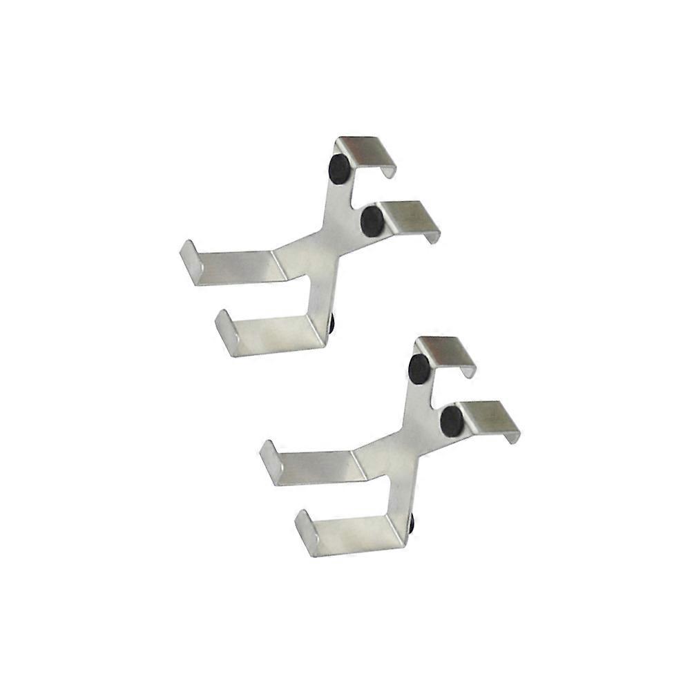Storage Hooks Kitchen Organization Non Marking Type Silver 2Pcs