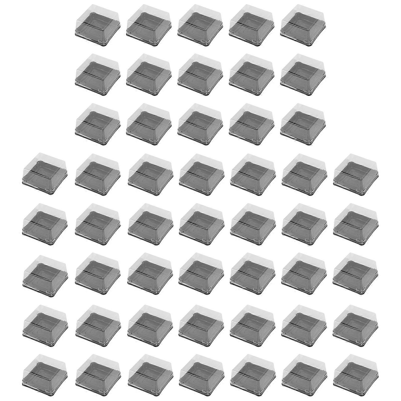 50PCS Dessert Storage Boxes Moon Cake Blister Boxes Dessert Containers for Party