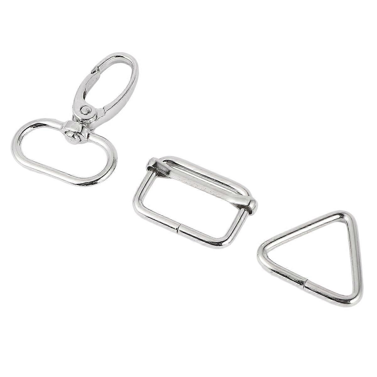 Metal Slide -Glide Buckle Bag Closure Hardware Rotary Oval Buckle For Craft Projects 50Pcs