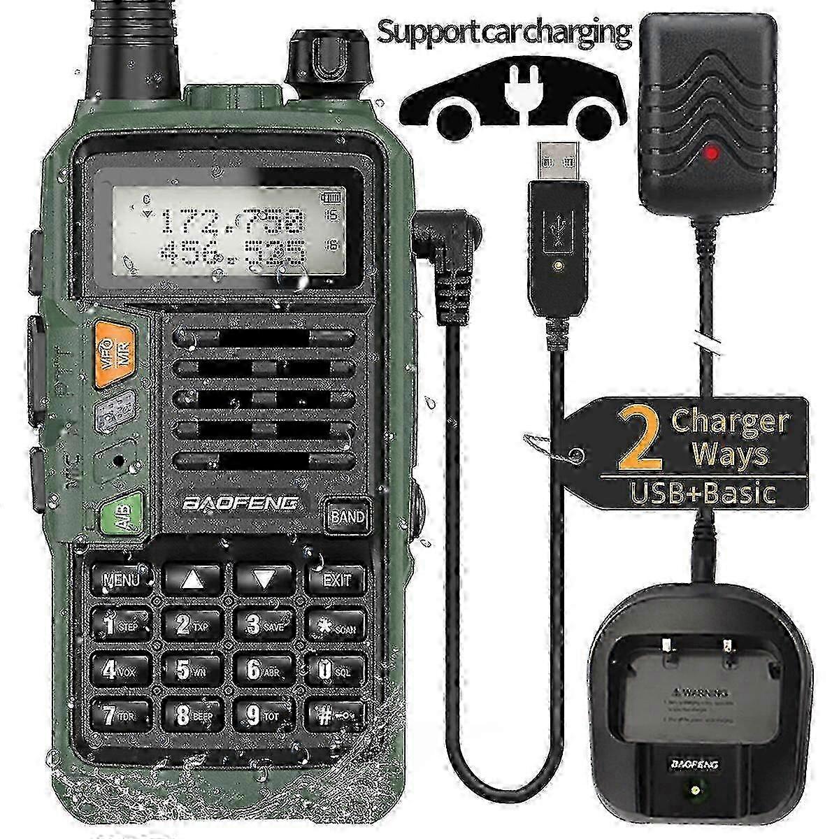 Baofeng Uv S9 Plus Leistungsstarker Handheld-Transceiver mit UHF VHF Dual Band Long Range Walkie Talkie Ham Uv5R Zwei-Wege-Radio Hwy