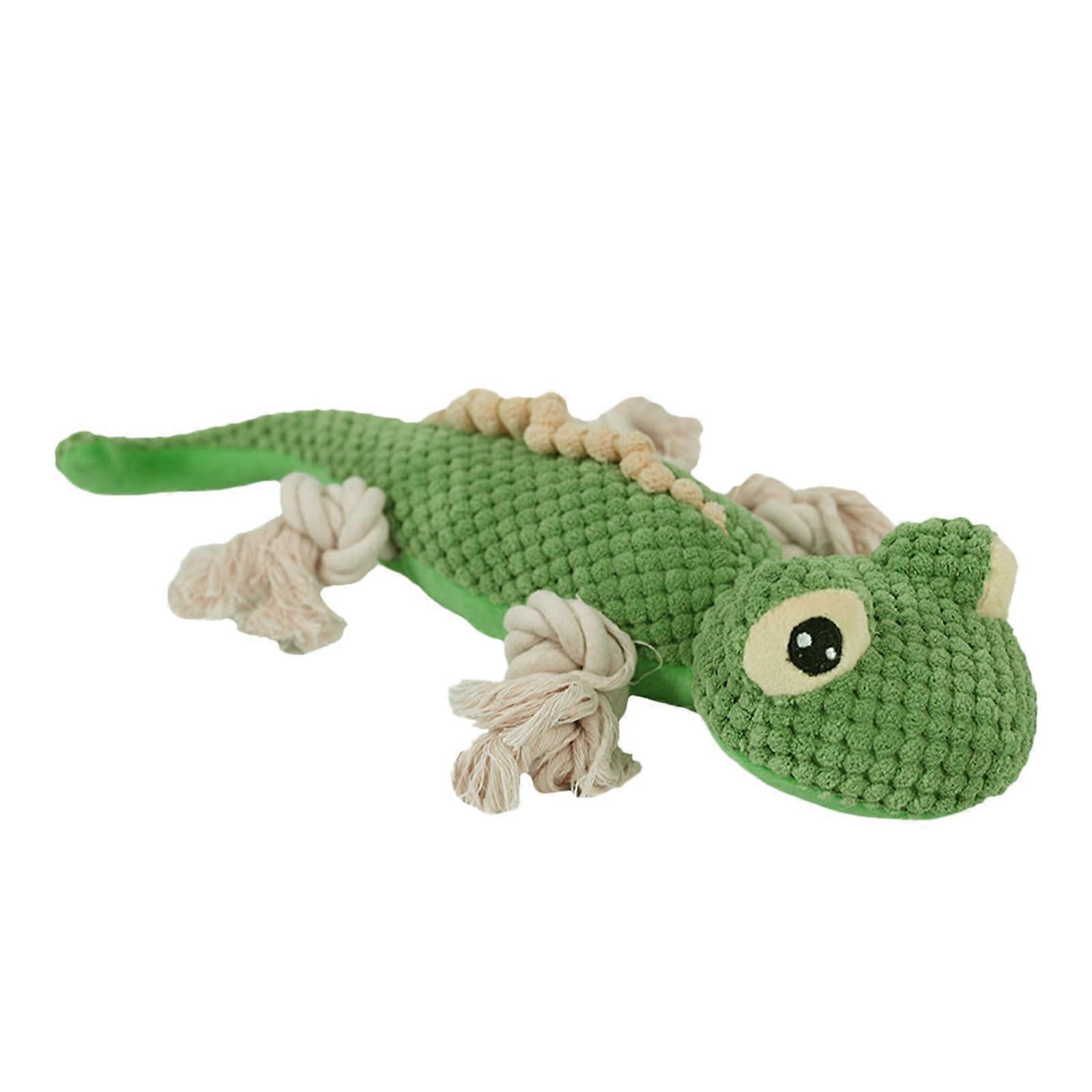 Dog Toy Plush Chew Durable Puppy Toy Soft Eco-Friendly Educational Green for Small Dogs
