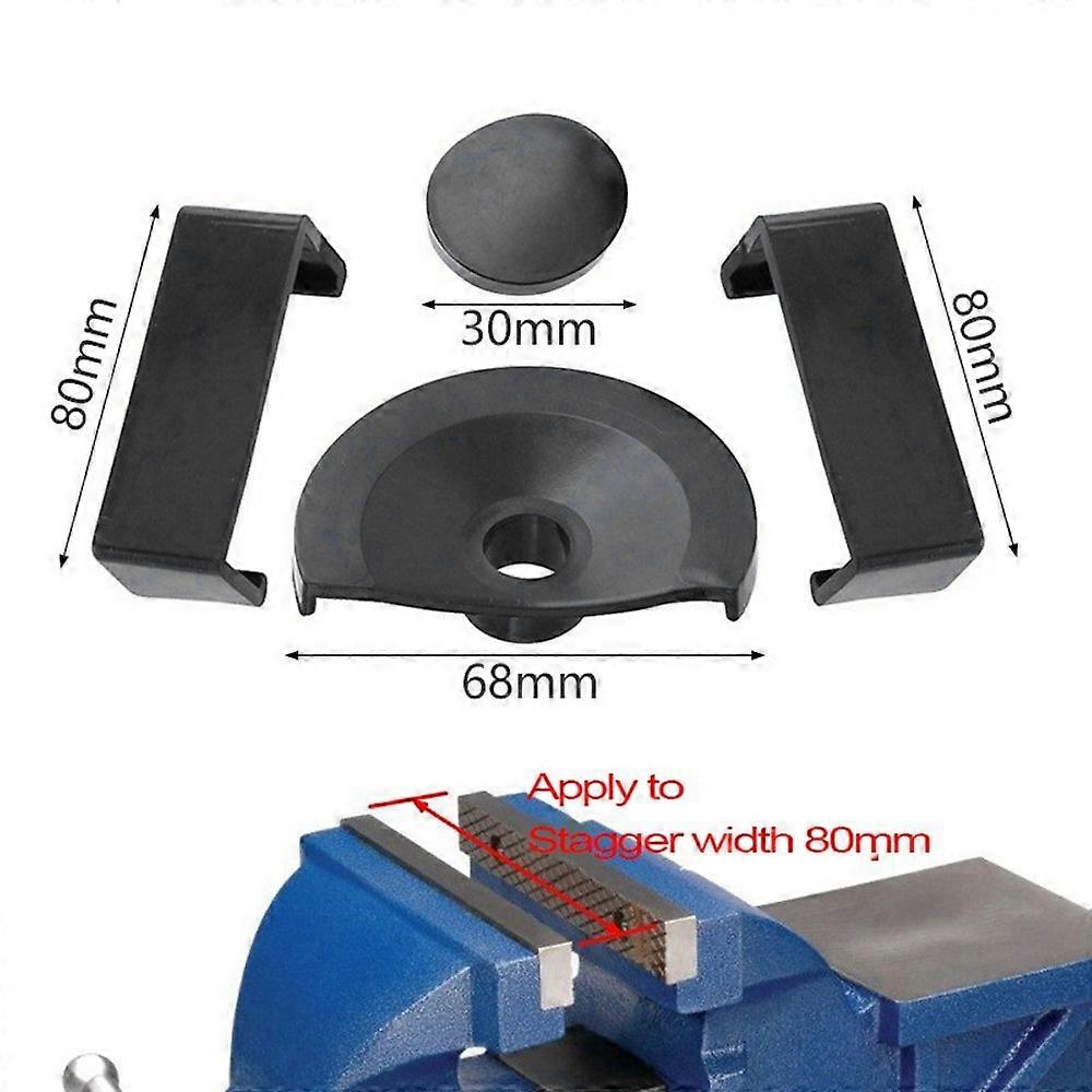 4Pcs/Set 80mm Bench Vise Rubber Pad Bench Clamp Anti-Slip Mat