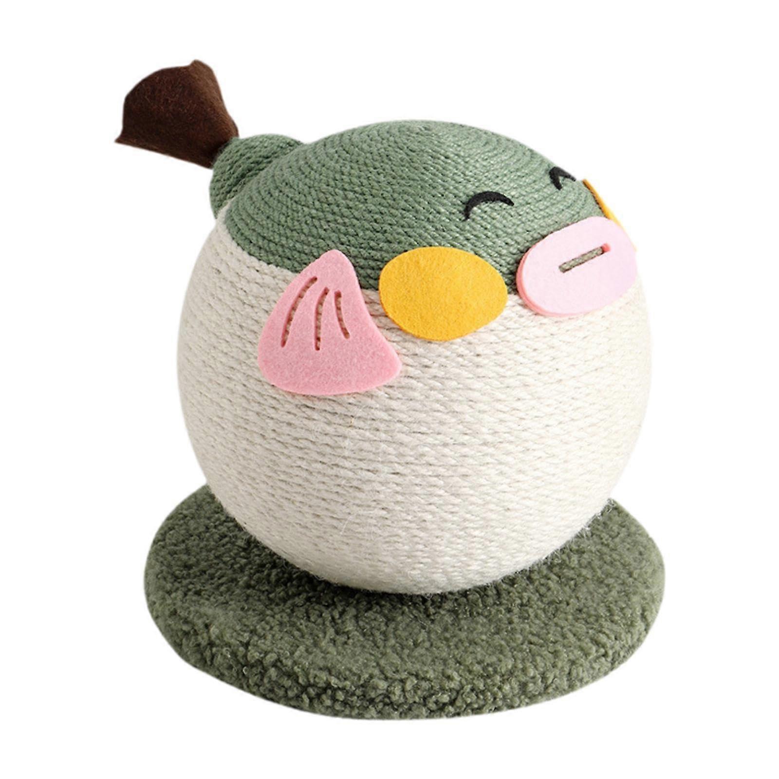 Green cat scratchers for pets with claw care and play features