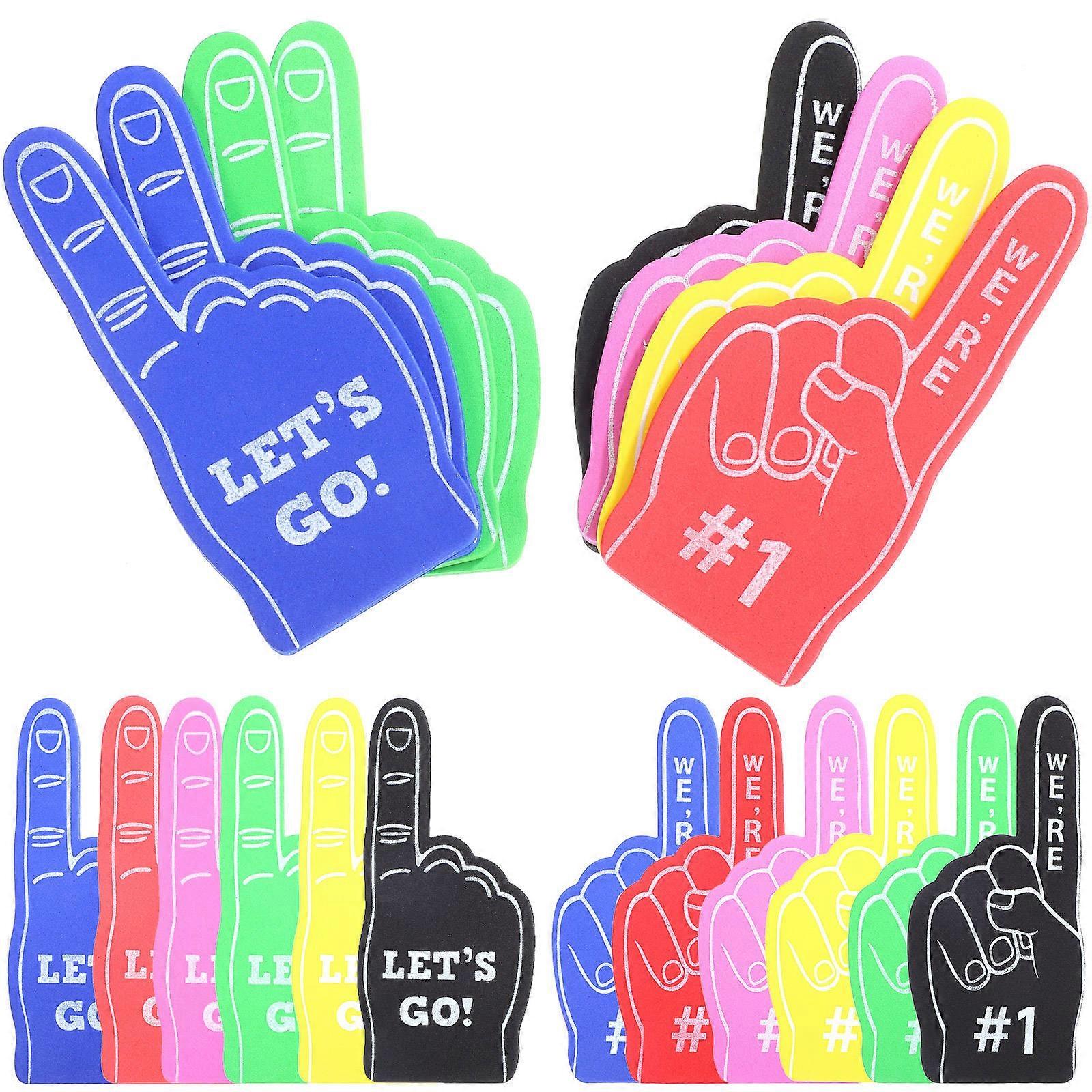 Foam Fingers for Playing Use Assorted Color Comfortable Soft and Wear-resistant 24 Pcs