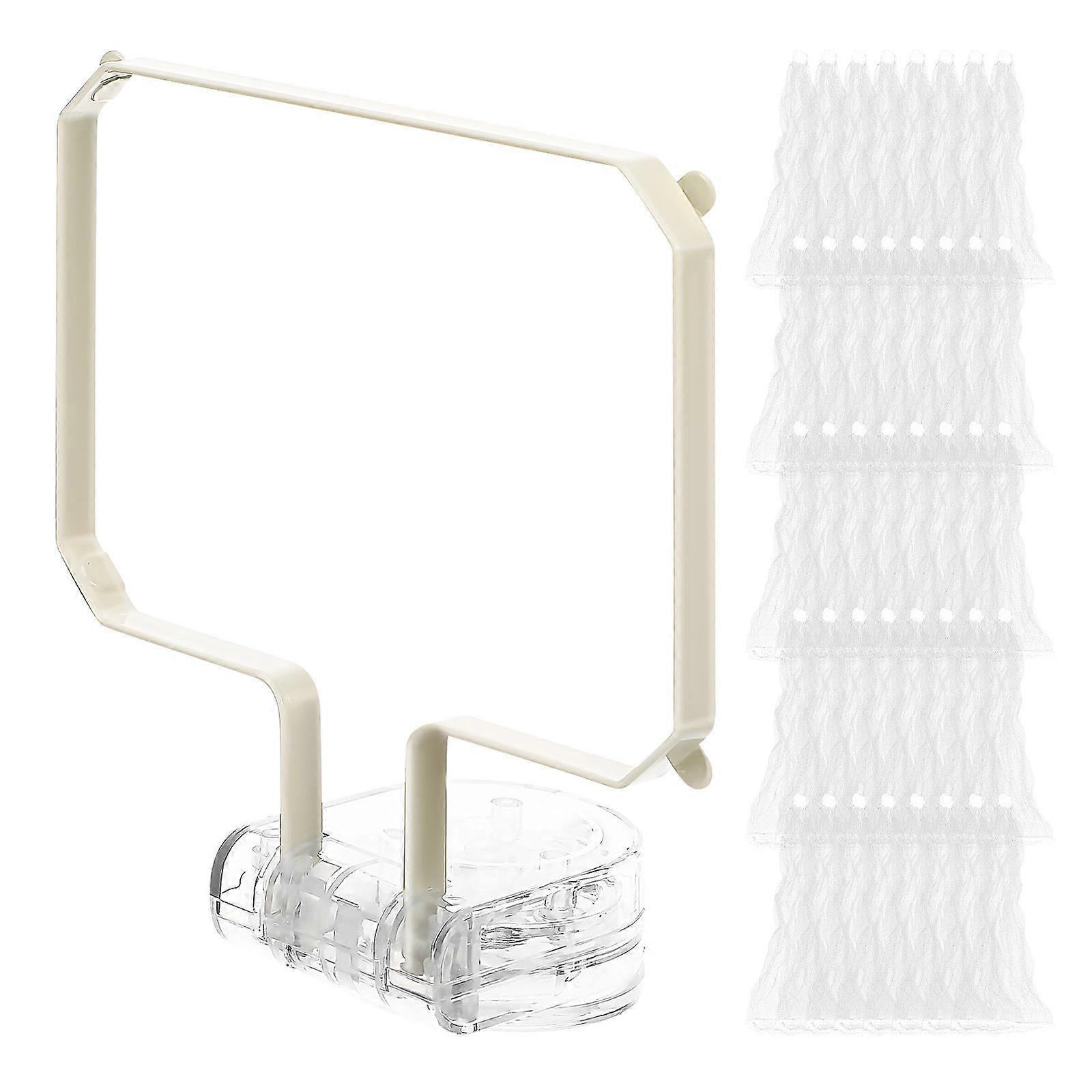 Kitchen Suction Cup Draining Rack Bathroom Use Smooth Drainage Transparent Plastic 9.24X6.29X1.18IN 1Set