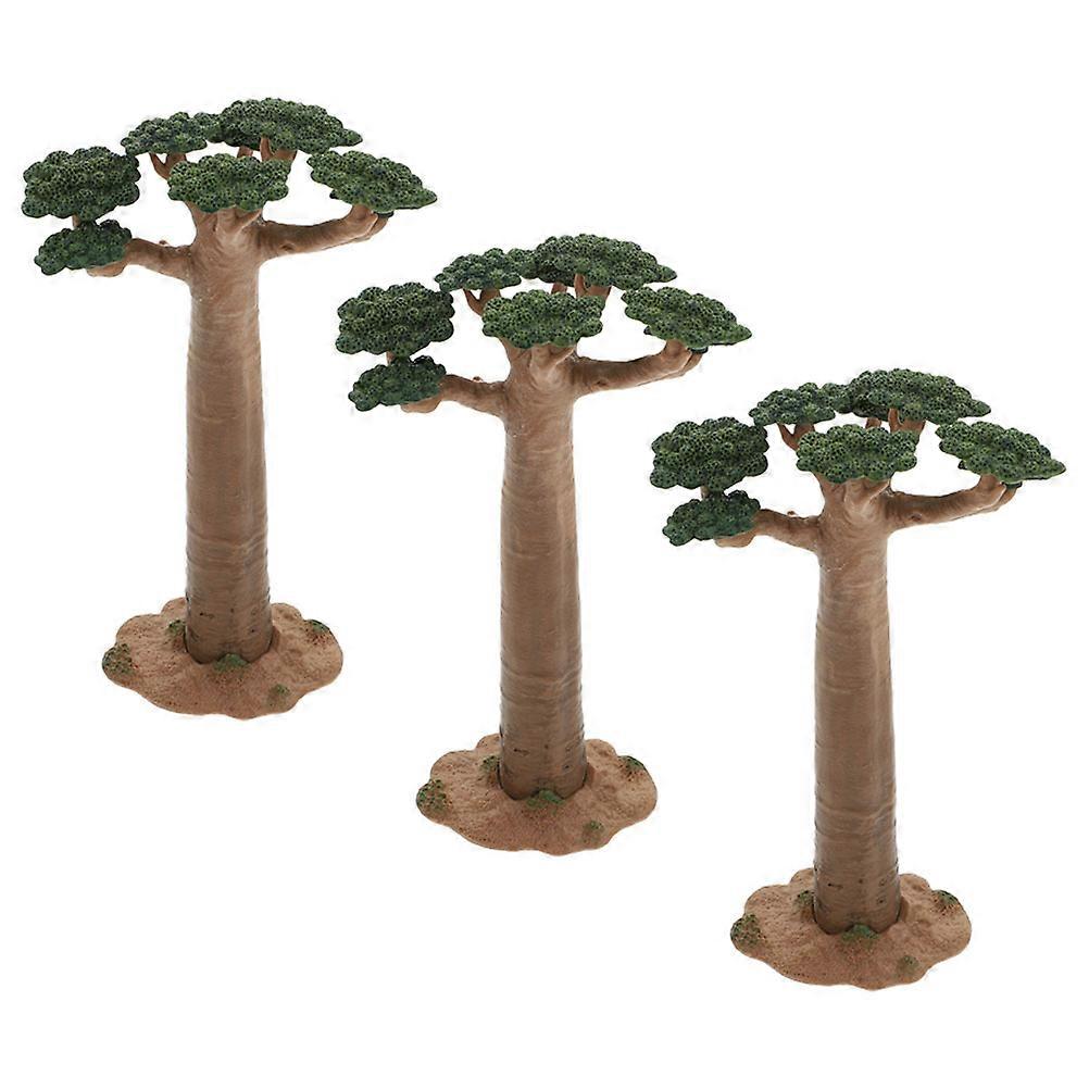 Artificial Tree Model For Sand Table Layout 16X10.50X10.50cm Natural Looking 3Pcs