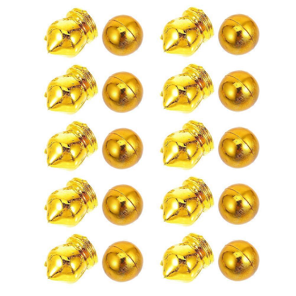 Golden Plastic Flagpole Ball Topper for Small Pennants Pole Durable and Elegant Design 20 Pieces