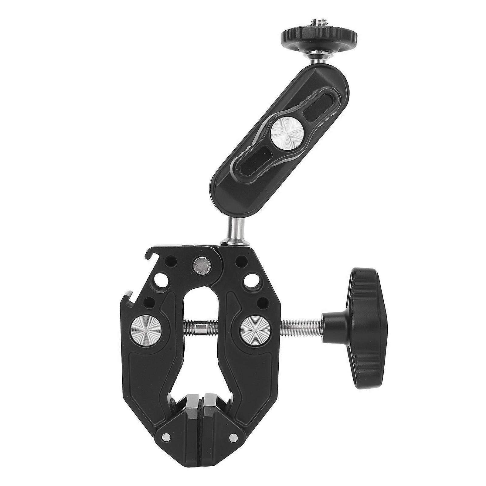 Super Clamp Camera Mount Clamp Ball Head Articulating Arm with Clamp and Adapter with 1/4 Inch Threaded Hole for Digital SLR Monitor LED Lights