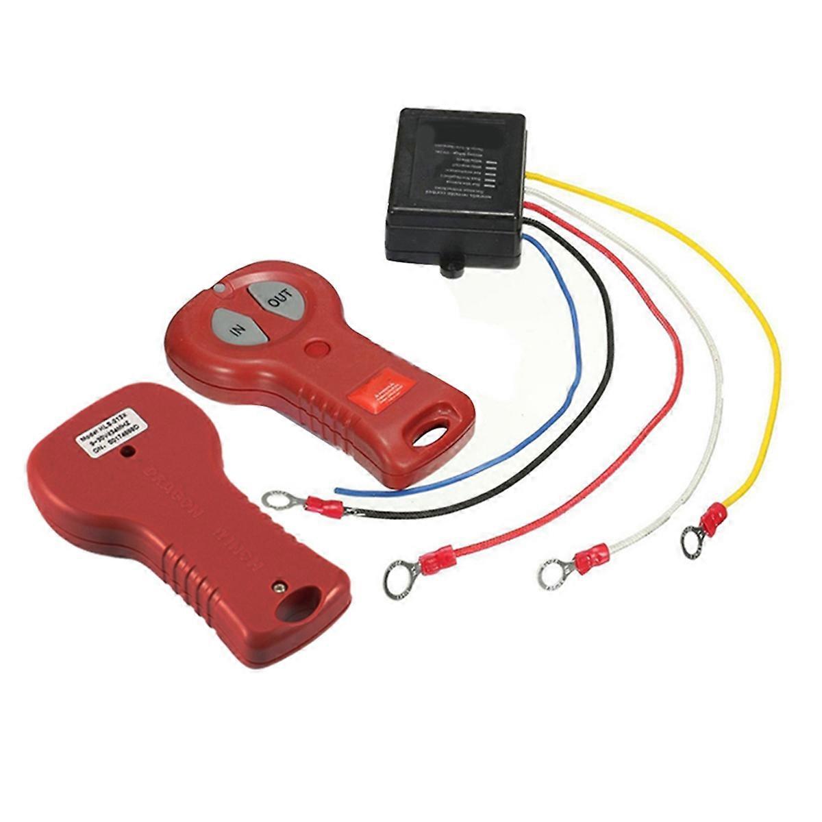 12V 24V Wireless Winch Remote Control Set Electric Winch Control Kit Winch Remote Receiver for Off-