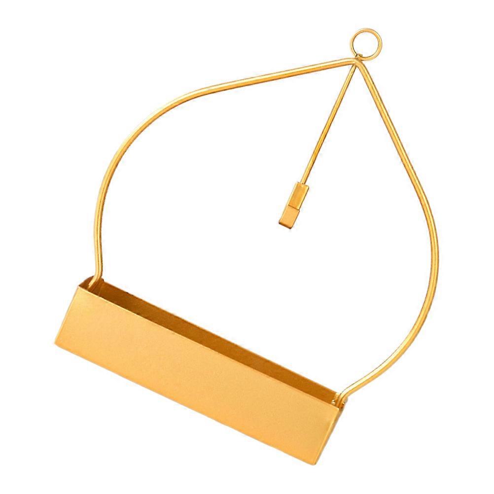 Outdoor Use Home Decor Rack Golden 16.00X4.00X17.50CM Iron Heart-Shaped 1Set