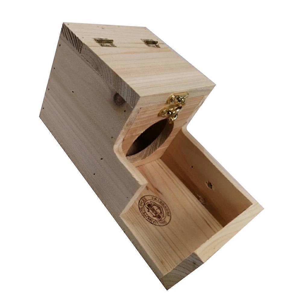 Wooden Hamster House Natural Cabin with Ladder Durable Odorless Design for Pets