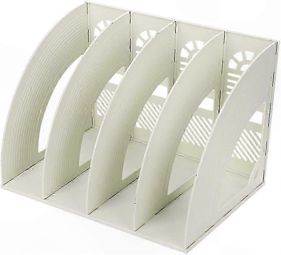 Plastic Desktop Organizer with 4 Compartments for A4 Files Magazines Notebooks