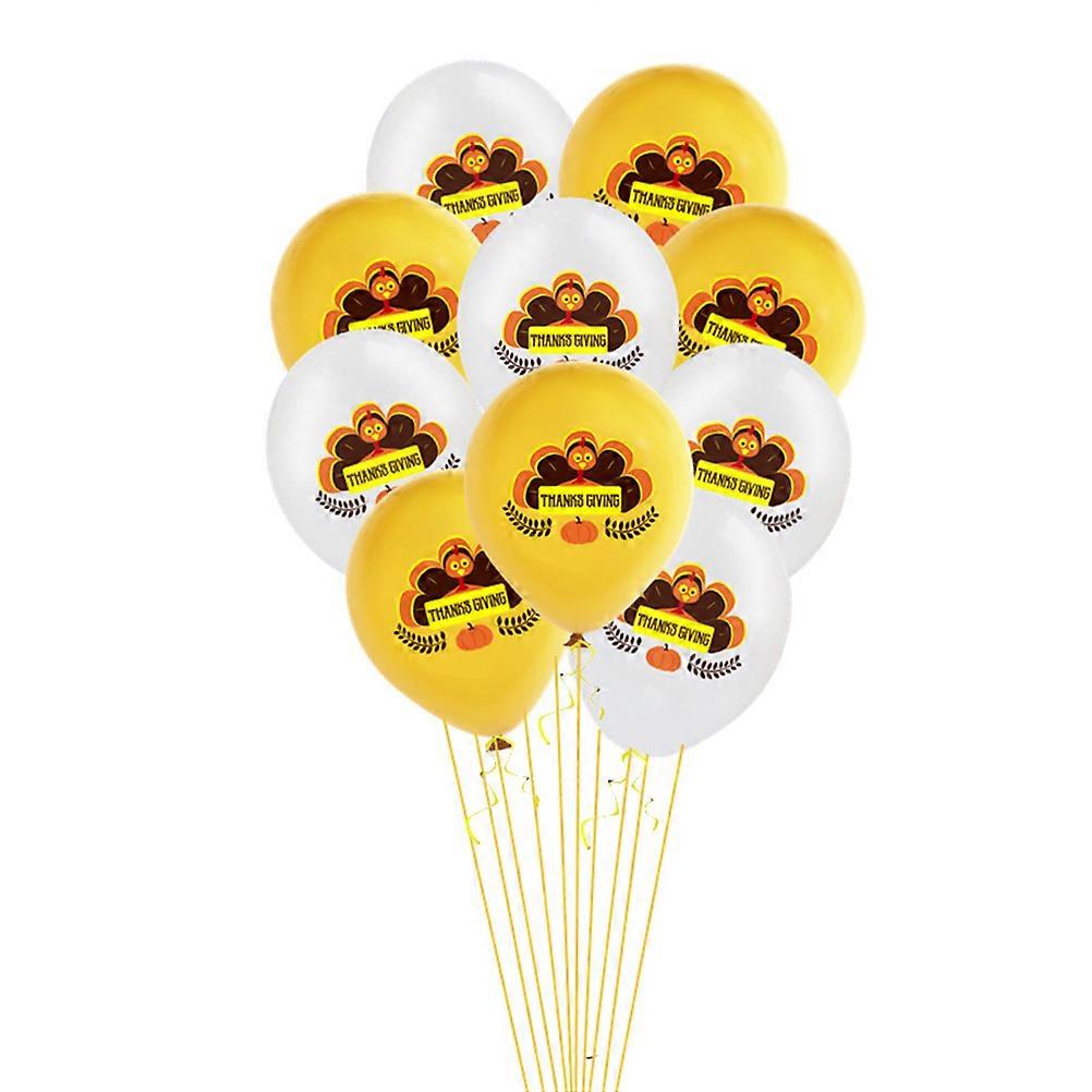 Autumn Leaves Thanksgiving Balloon Set in Assorted Colors Made of Latex 12 Inch
