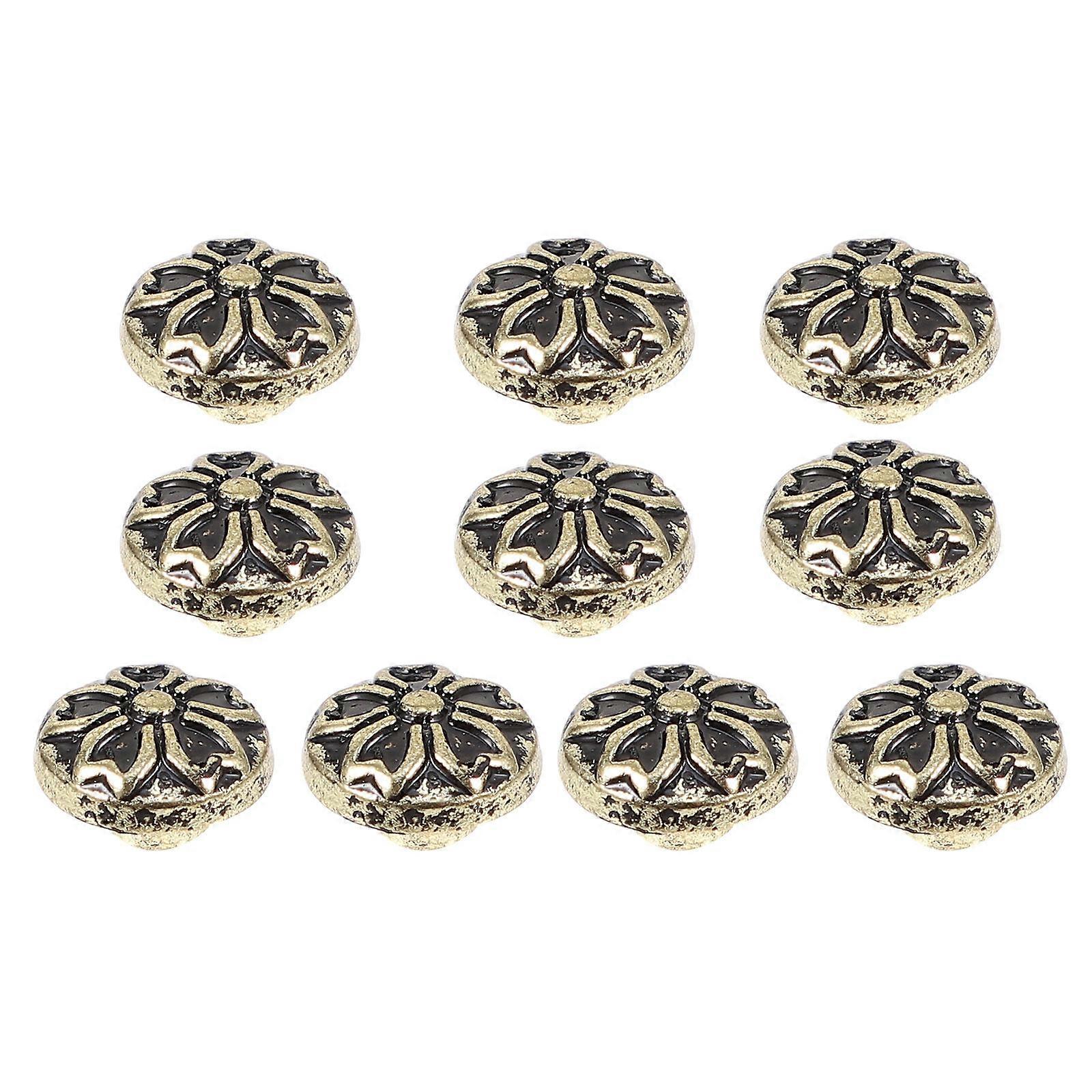 10 Pcs Golden Alloy Decorative Buckles For Handbag Components And Suitcase Accessories Perfect For Craft Projects