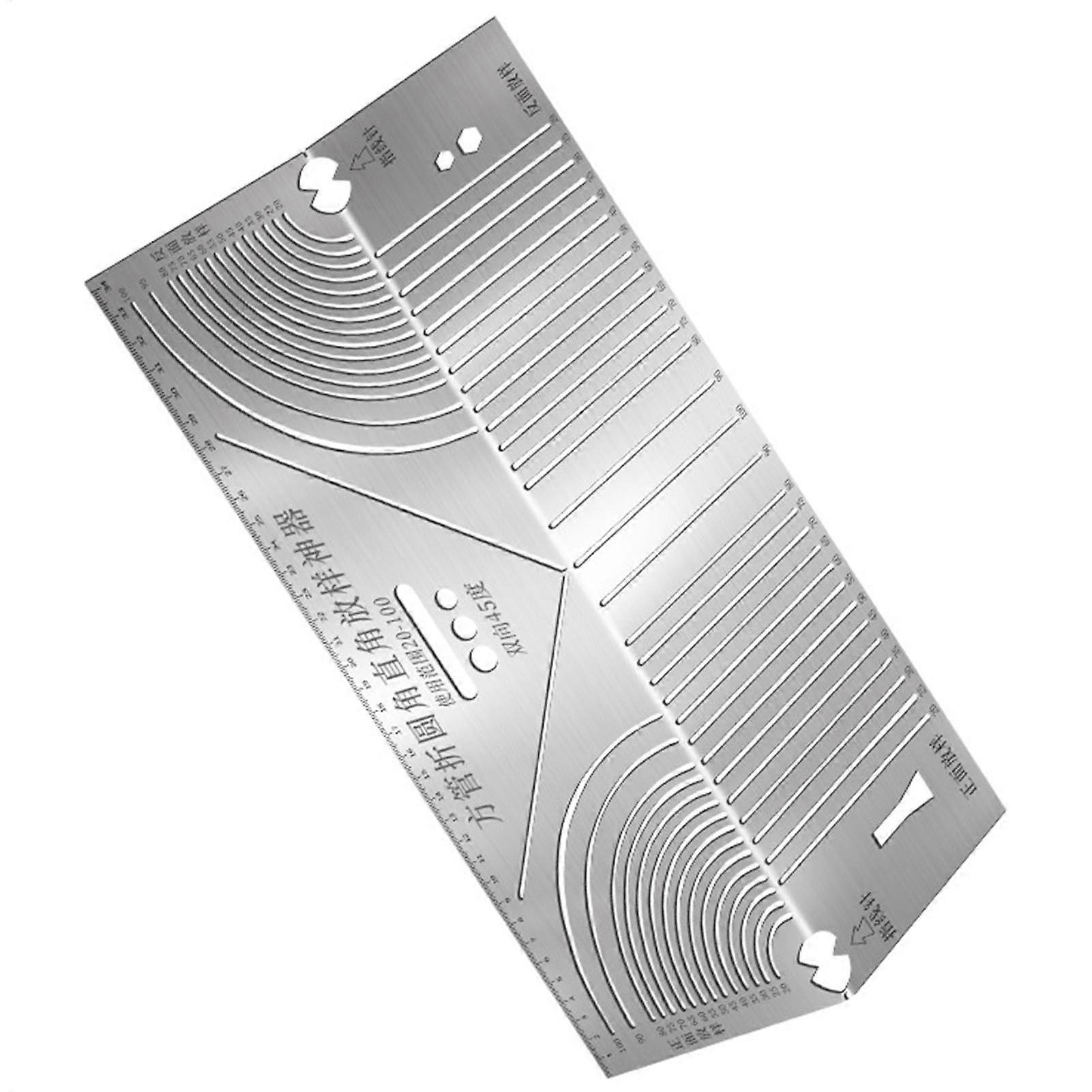 Marking Tool Stainless Steel Parallel Ruler Ergonomic Parallel Drawing Tool 90 Degree Folding Ruler for Furniture Engineering